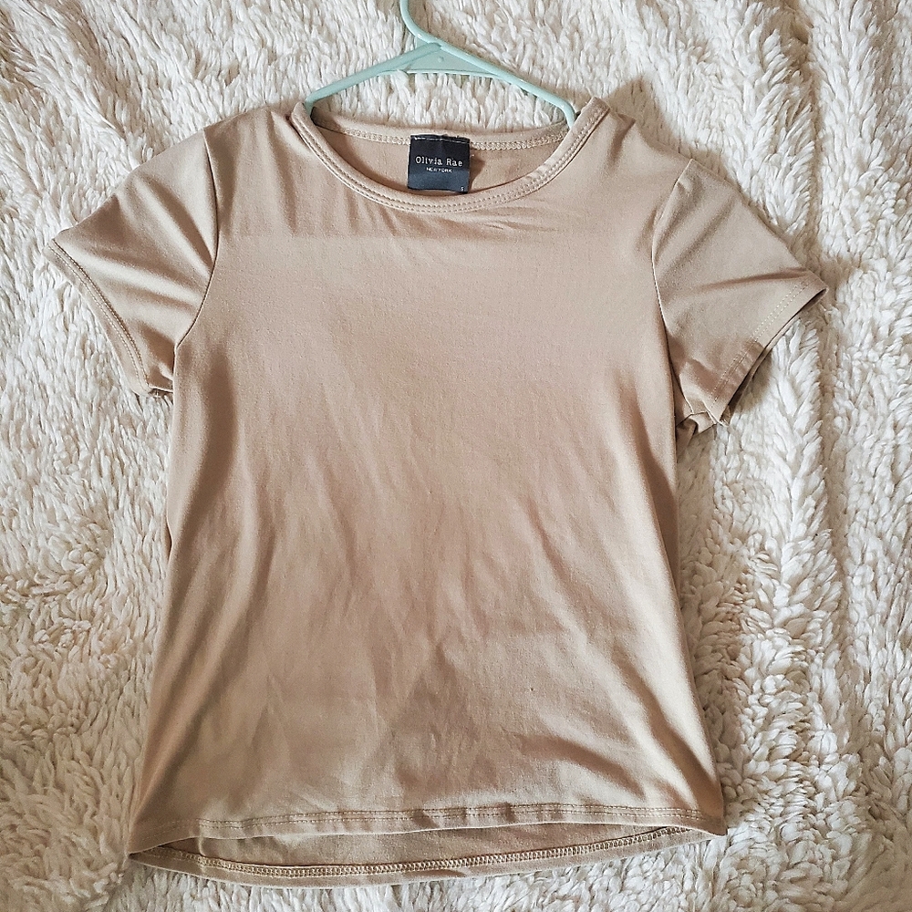 Tan lightweight women's t-shirt, size small